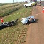 Motociclista morre após colidir em carreta na BR-163