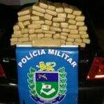 Traficante e ‘batedor’ são presos com 64 tabletes de maconha na BR-060