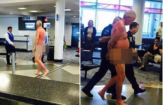Passageiro irritado com voo lotado tira a roupa em aeroporto