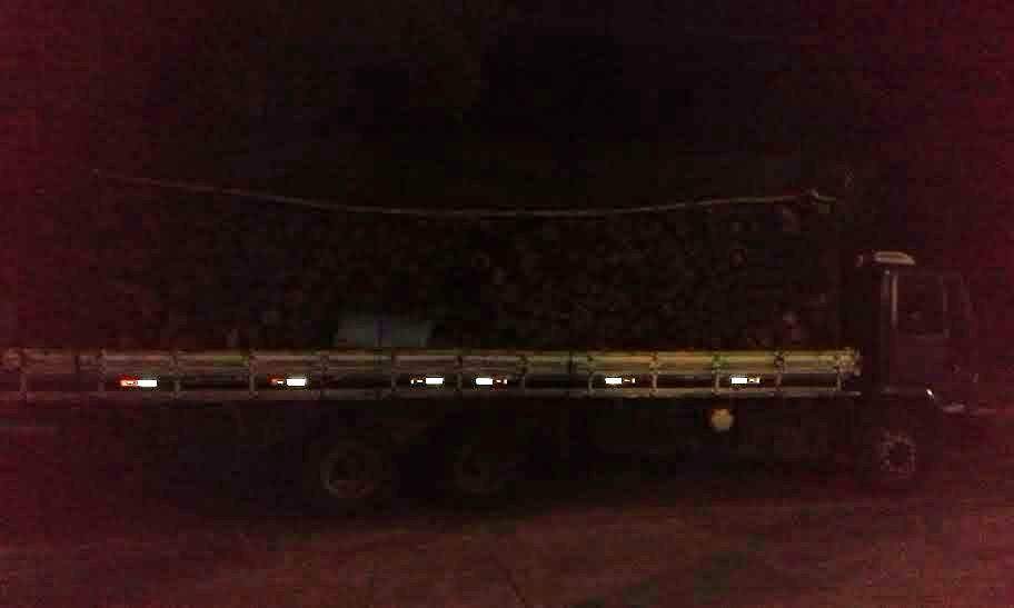 Caminhão com carga ilegal de madeira é apreendido e motorista é multado em R$ 9,3 mil