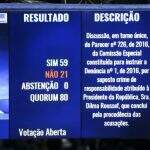 Por 59 votos a 21, plenário do Senado aprova denúncia contra Dilma Roussef