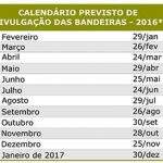 Fique atento: Aneel divulga calendário de bandeiras tarifárias