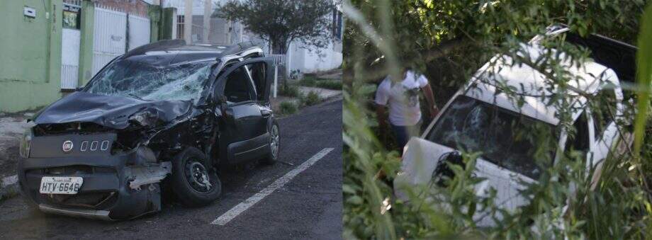 Hilux cai na antiga pedreira do São Francisco, supostamente fugindo de assaltantes