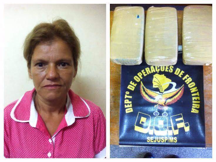 ‘Tia do tráfico’ é presa em flagrante com droga que levaria para Santa Catarina