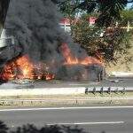 Carreta que ia de MS para São Paulo pega fogo e explode