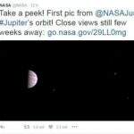 Sonda Juno envia primeiras imagens de Júpiter à Terra