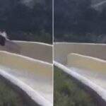 VÍDEO: homem ‘voa’ de toboágua, cai de penhasco, sobrevive e ainda posta vídeo