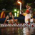 Canoa Furada: barco a motor salva evento com Tocha Olímpica na Capital