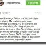 Zezé di Camargo vai parar em prostíbulo e reclama de conta de R$ 5 mil