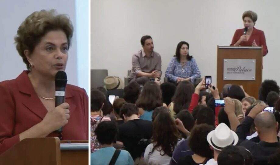 Dilma se emociona com recepção calorosa em BH e faz críticas ao governo interino