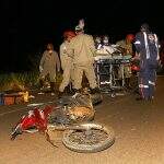 Mulher morre e motociclista fica em estado grave em acidente na BR-060