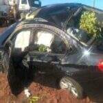 Airbags salvam cônsul paraguaio depois de BMW capotar em rodovia de MS