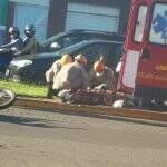 Acidente entre motocicletas deixa dois homens feridos em cruzamento