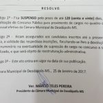 Câmara de Deodápolis suspende concurso público por 120 dias