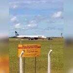 VÍDEO: Avião da Azul é rebocado e atrasa voo no aeroporto de Campo Grande