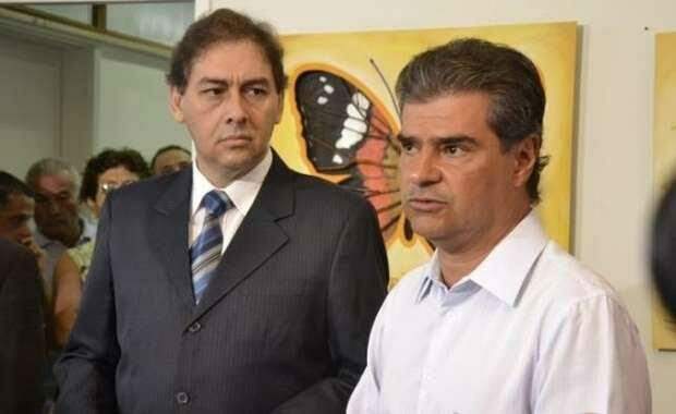 Os ex-prefeitos Alcides Bernal e Nelson Trad Filho (Arquivo