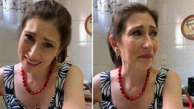 Após 1 mês, Beth Goulart chora com saudades da mãe
