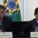 Mourão faz sinal de reprovação durante discussão entre Bolsonaro e Dória