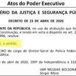 Bolsonaro tuíta exoneração de Valeixo e diz que nomeação cabe ao presidente