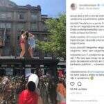 Bruna Linzmeyer é criticada após postar foto em cima de ponto de ônibus