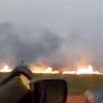 Bombeiros de Campo Grande combatem incêndio no Refúgio Ecológico Caiman