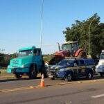 Caminhões roubados que chegariam a MS são apreendidos após travessia de rio