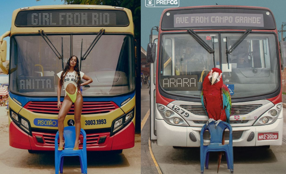 Capital oficial das araras, Campo Grande 'entra na brincadeira' com meme de capa da Anitta