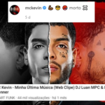 Premonição? Há um mês, MC Kevin lançou single ‘Minha Última Música’ e escreveu ‘morto’ em legenda