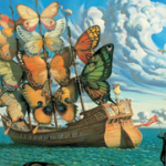 Obra de Salvador Dalí, barco com borboletas é destaque de oficina do Sesc Cultura para crianças este sábado