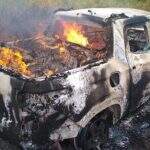 Carro é incendiado com carregamento de maconha na MS-316