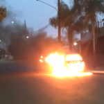 VÍDEO: Carro é incendiado no bairro Parque Novos Estados em Campo Grande