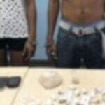 Casal deixa filhos em casa para vender cocaína no Tiradentes e acaba preso
