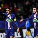 Com dois de Cavani e Sarabia, PSG goleia time da 6ª divisão pela Copa da França