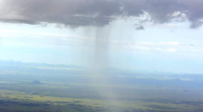 Imagem de arquivo de chuva no Pantanal (Agraer-MS)