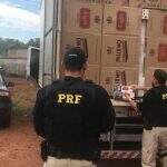 PRF apreende caminhão com contrabando de cigarros e dá prejuízo de mais de R$ 1 milhão