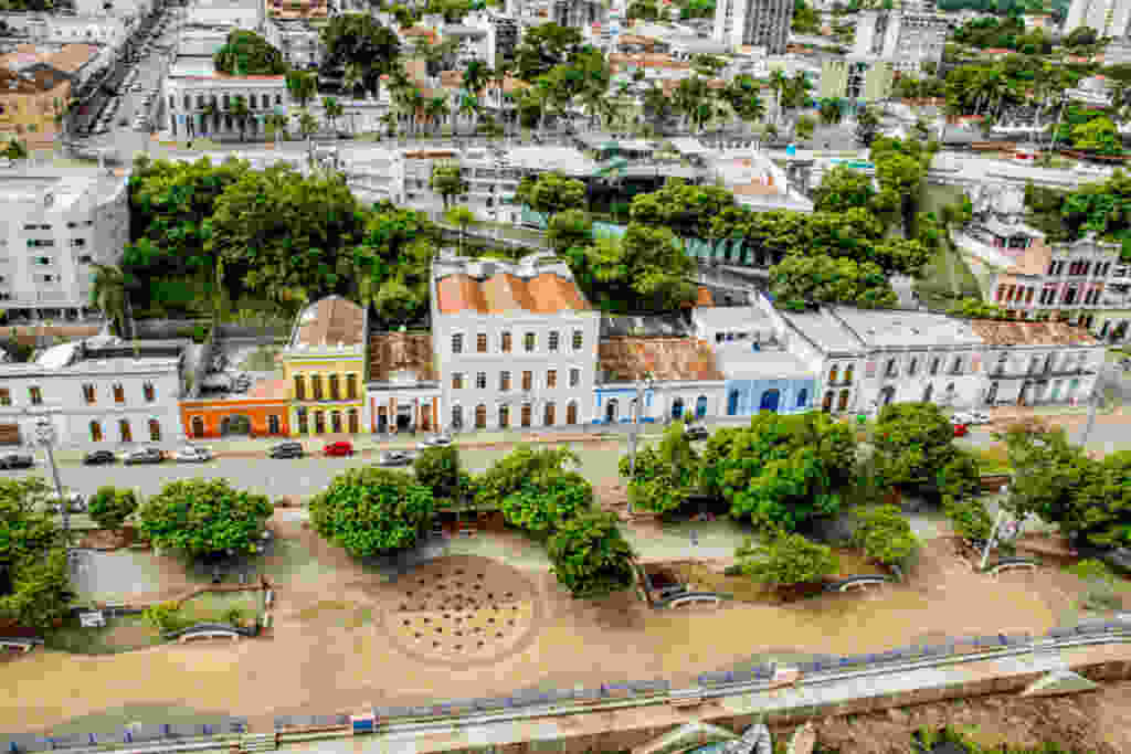 Imagem aérea de Corumbá