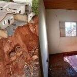 Cratera aberta há 3 meses começa ‘engolir’ casa em MS