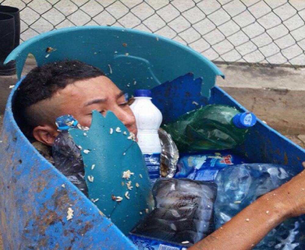 Preso tenta fugir escondido dentro de tambor de lixo em presídio no Ceará