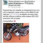 4 motos são furtadas em ‘arrastão’ ao lado do shopping Bosque dos Ipês
