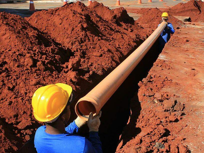 Construtora vai ampliar parte da rede de esgoto em Dourados por R$ 2,4 milhões