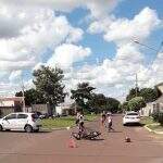Motociclista ‘brinca’ de correr e acaba atingido por carro no Jardim Tijuca