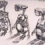 Projetos e desenhos do Alien do filme ‘E.T. O Extraterrestre’