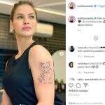 ‘Eu e minhas crias’, diz Andressa Suita ao mostrar tatuagem de leoa no braço