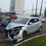Motorista não respeita sinalização e provoca acidente na Afonso Pena