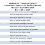 Confira o itinerário do fumacê para esta quinta-feira