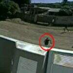 Vídeo mostra trio dando chute em portão antes de furtar residência em Campo Grande