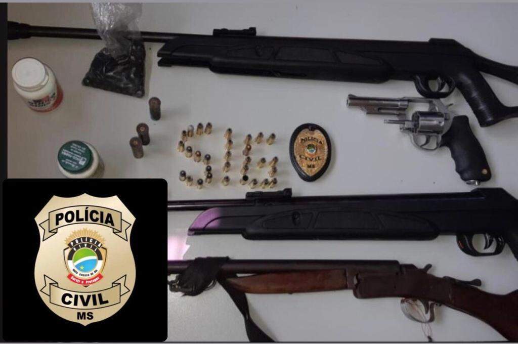 Guarda municipal de Campo Grande é preso em chácara com arma ilegal