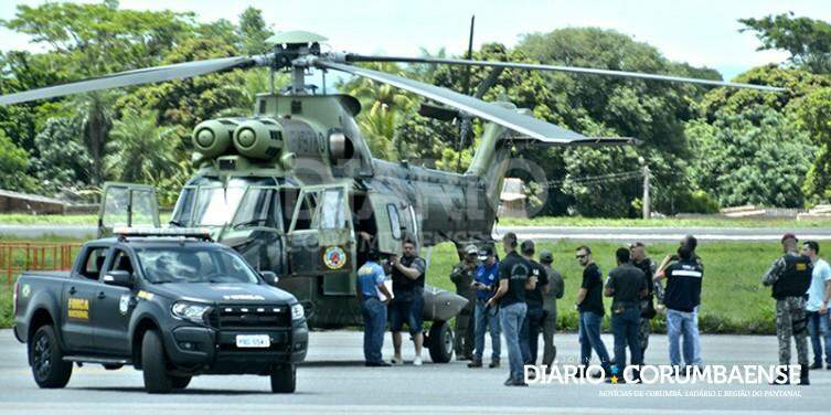 Polícia montou forte aparato para translado de narcotraficante até Corumbá (Foto: Diário Online)