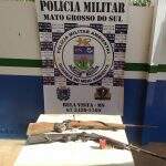 Paraguaios são presos acampando com armas de caça em cidade de MS