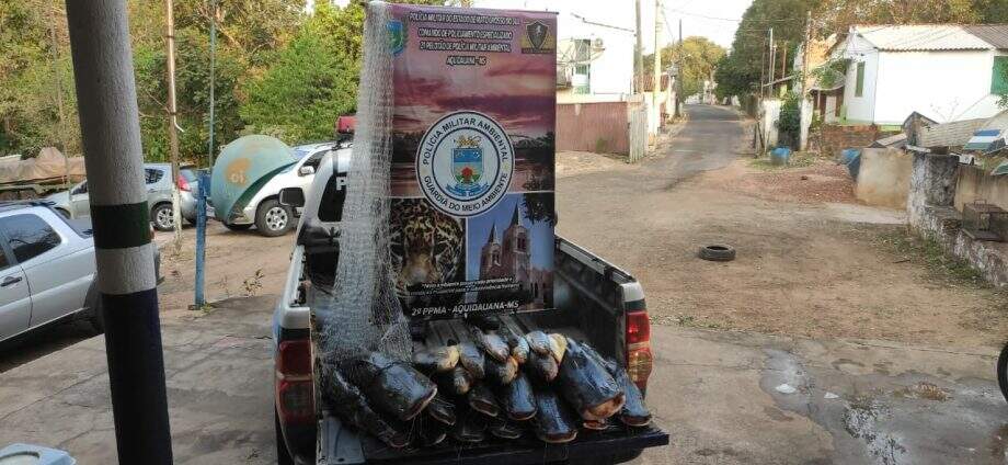 Pescador é preso e multado em R$ 5 mil com 134 quilos de peixes em Aquidauana